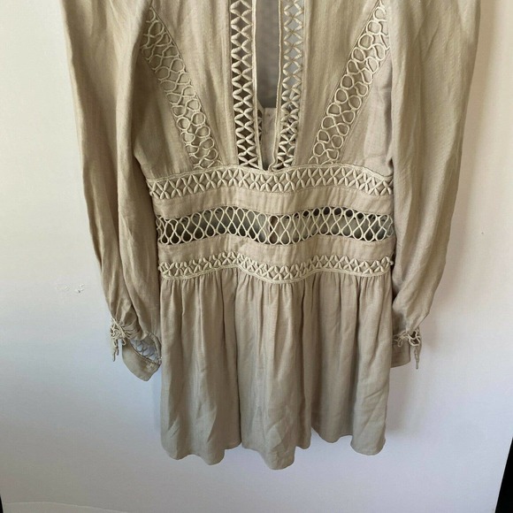Free People Dress Women's 2 Think I Love You Crochet Macrame Sand Boho - Picture 11 of 11